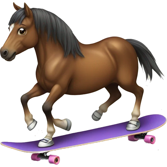 Horse on a skateboard  emoji