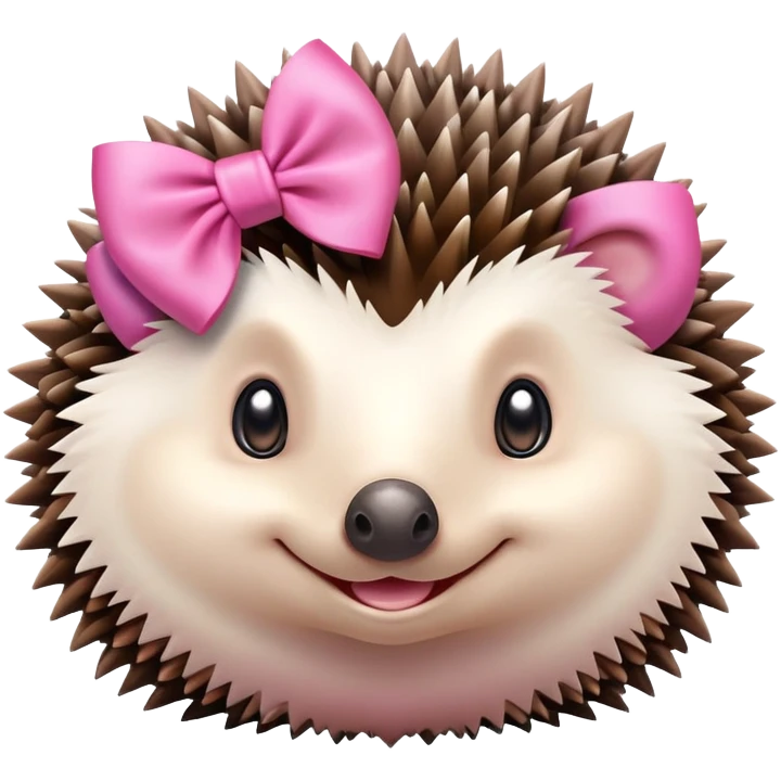 hedgehog with a pink bow emoji