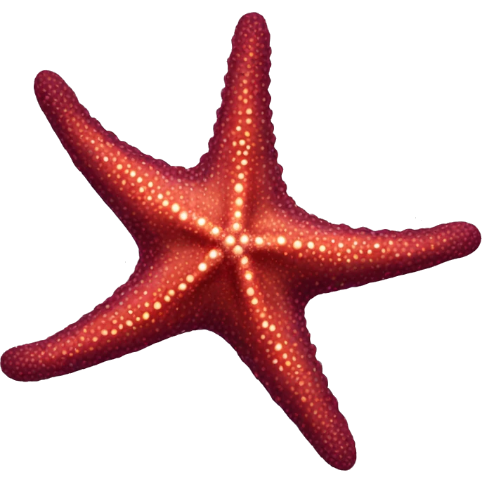 maroon sea star  emoji