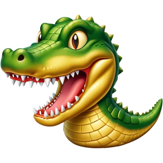 solid gold, vicious alligator, deradly emoji