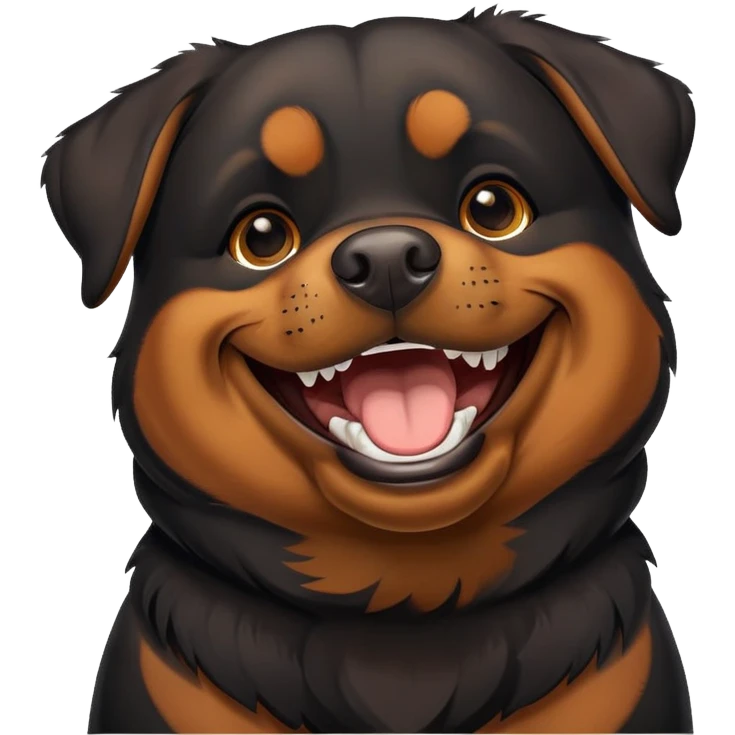 Rottweiler is laughting emoji