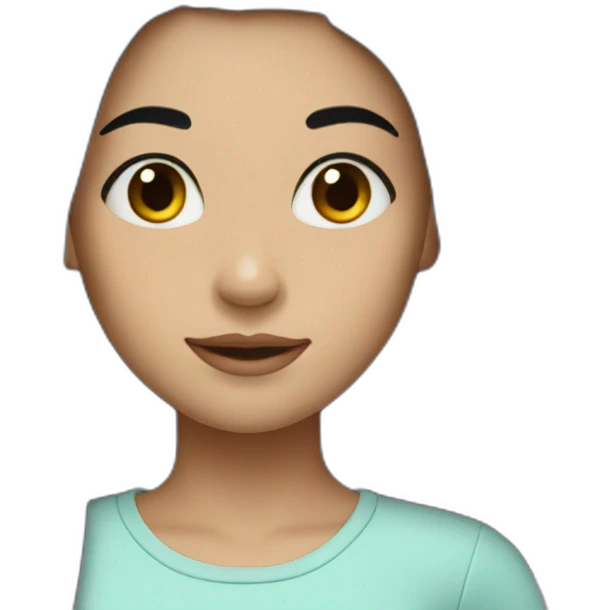 Girl with long black hair emoji
