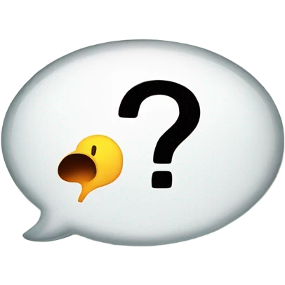 One question mark inside a message bubble emoji
