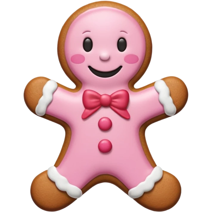 christmas gingerbread pastel pink and red emoji