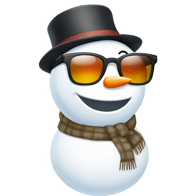 Snowman con lentes de sol emoji