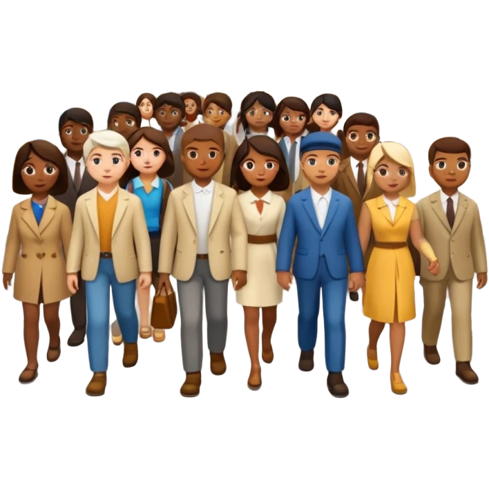 street with many people emoji