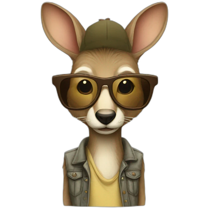 kangourou hipster emoji