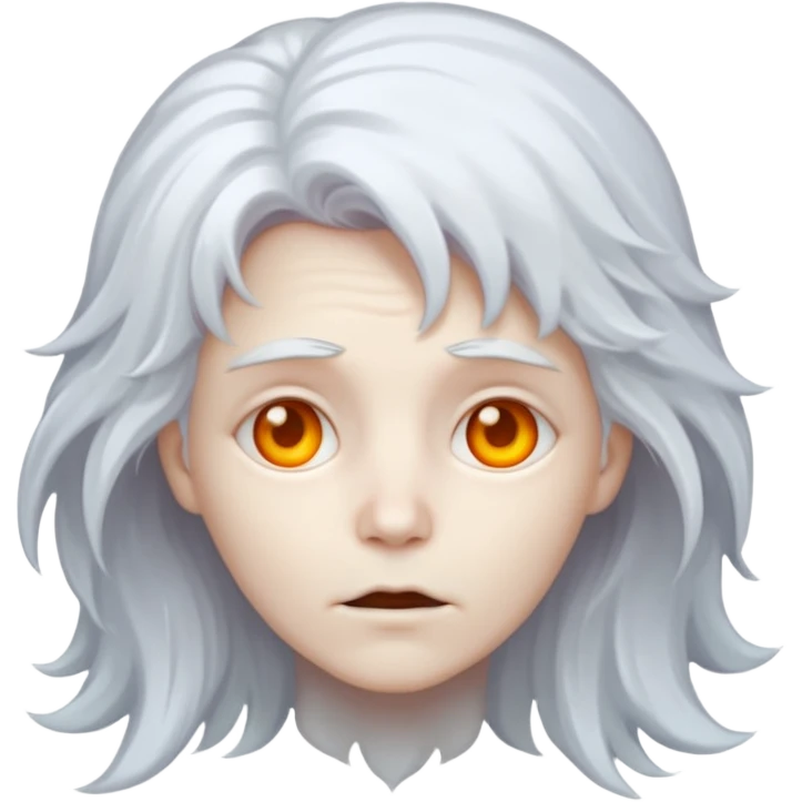 ghost disheveled hair  emoji