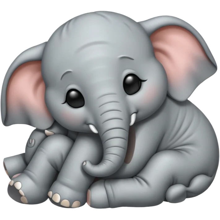 cute elephant sleeping emoji