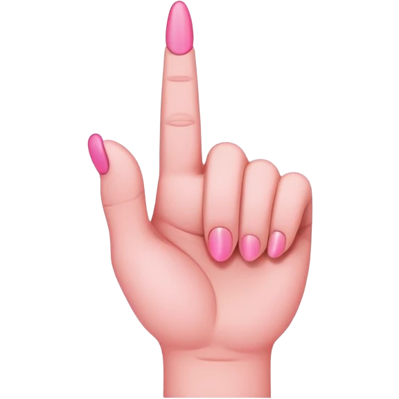 Pink middle finger emoji