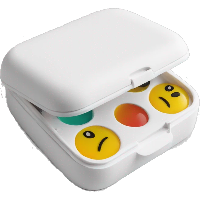 prescription contact lenses travel mini case emoji