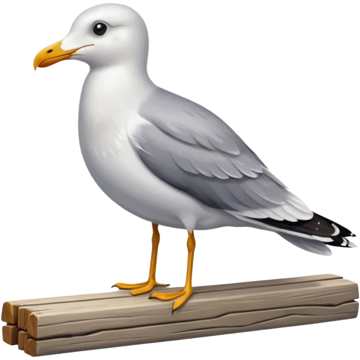 A seagull rocking emoji