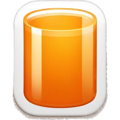 rounded corner with an orange background and a white matini glass in the mid emoji