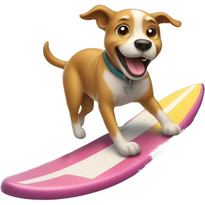 Dog surfing emoji
