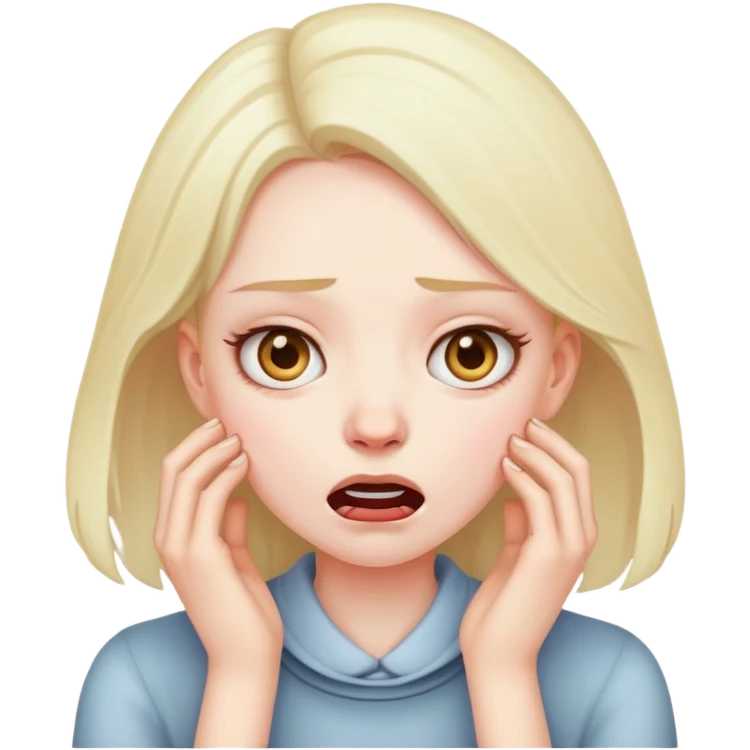 girl hands around throat mad emoji