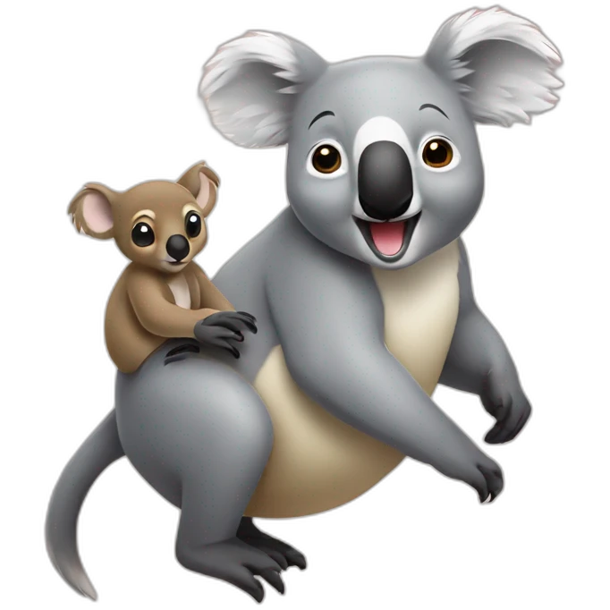 koala riding a kangaroo emoji