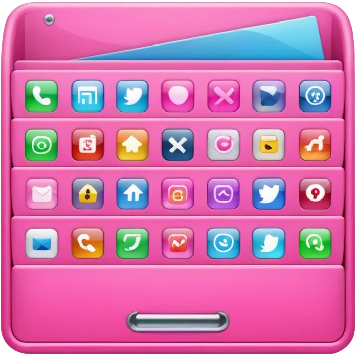 pink app drawer folder emoji
