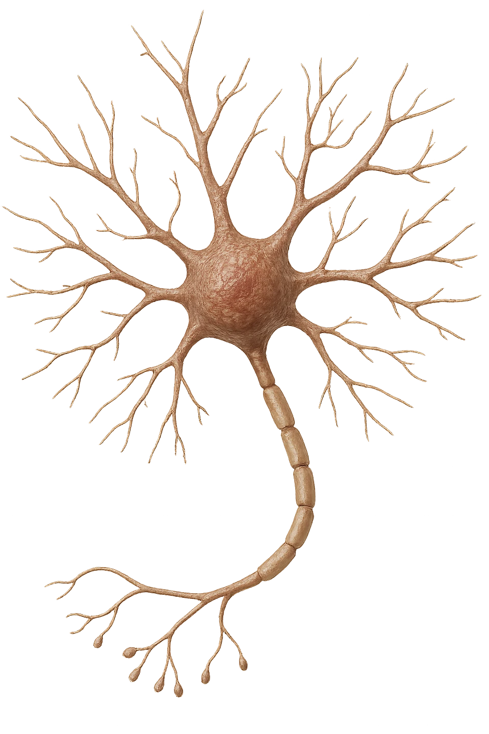 neurone umano anatomico realistico, iperrealistico 4k emoji