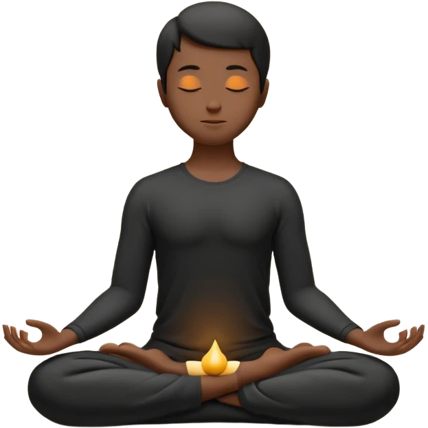 silhouette sitting in meditation pose emoji