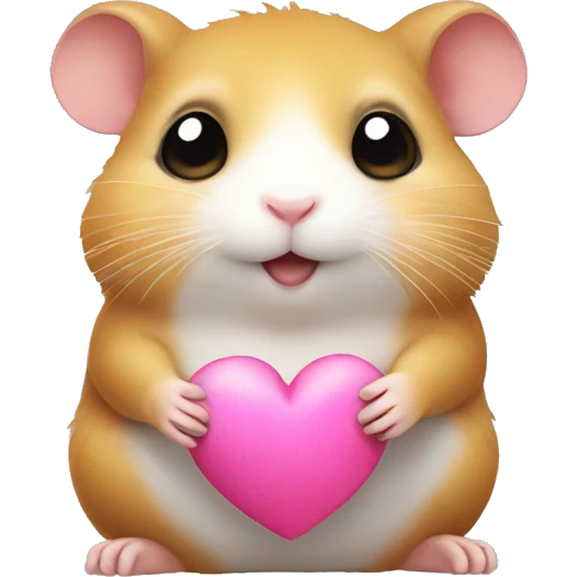 Hamster holding a heart  emoji