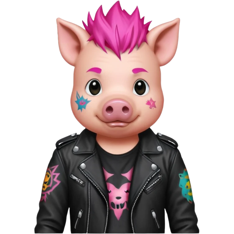 Punk drummer pig emoji