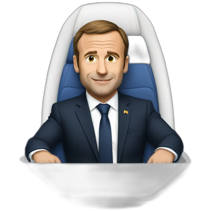 macron dans un avion emoji
