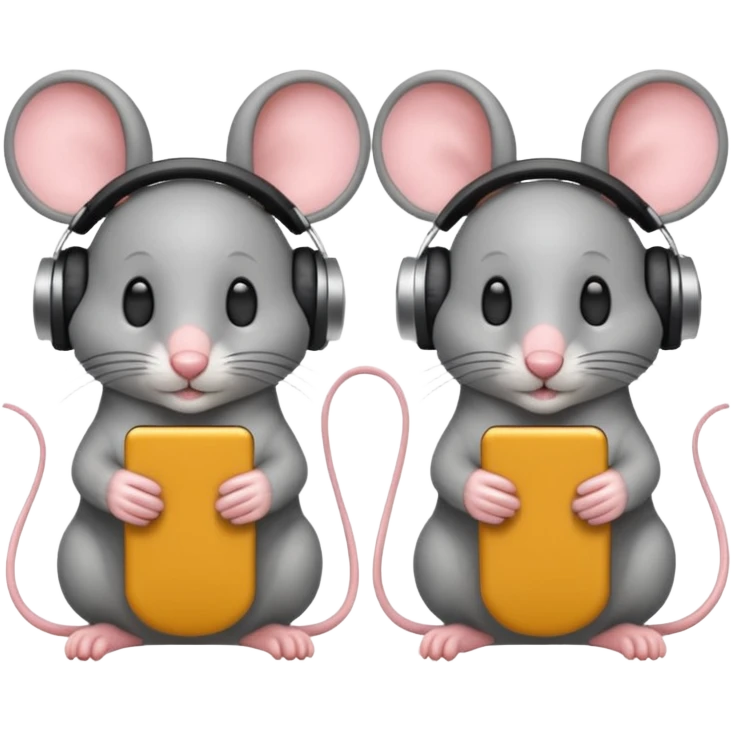 mice wearing headphones emoji