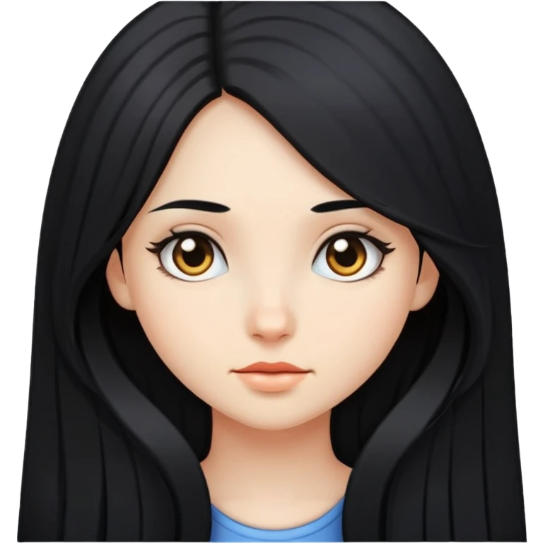 long balck hair girl emoji