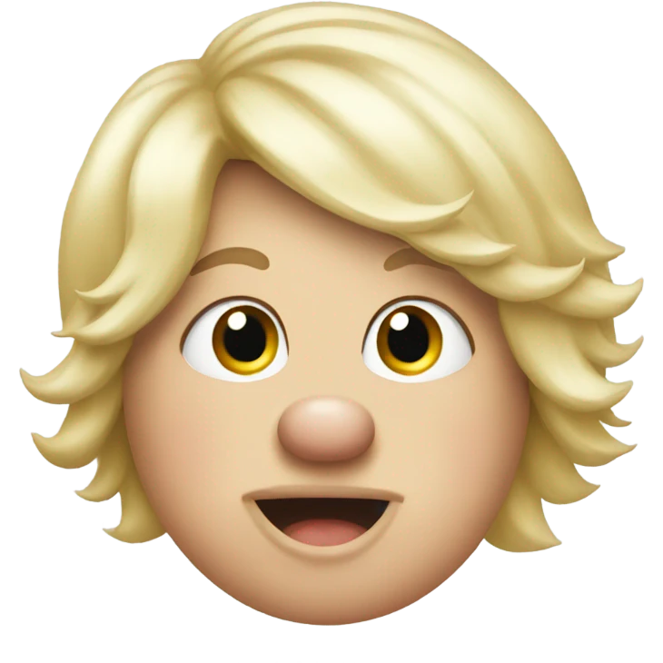 Pig in a blonde wig emoji