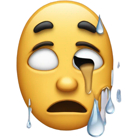 Crying emoji with heartbreak emoji