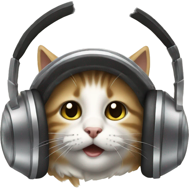 Casque et chat emoji