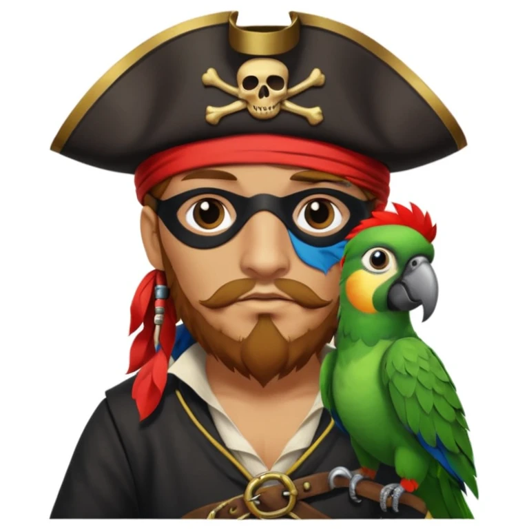 pirate and parrot emoji