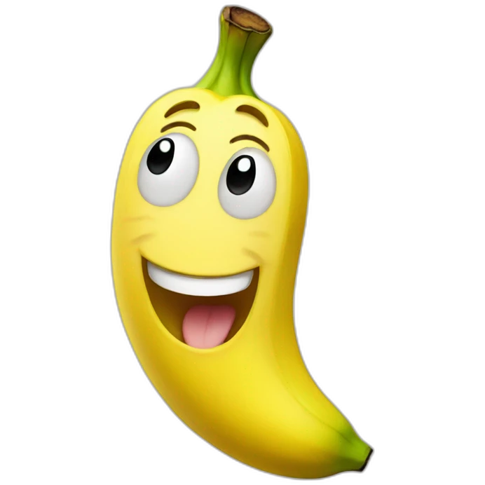Happy banana emoji