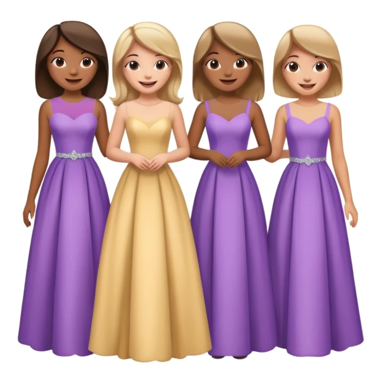 girls in a prom emoji