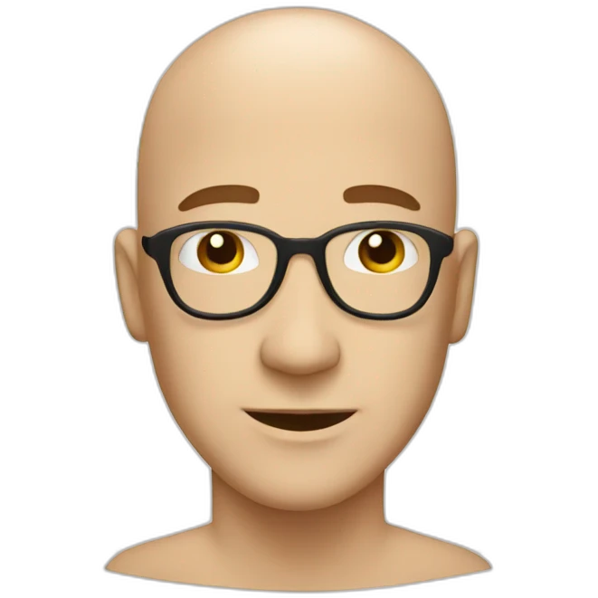 Bald man with hemp leaf emoji