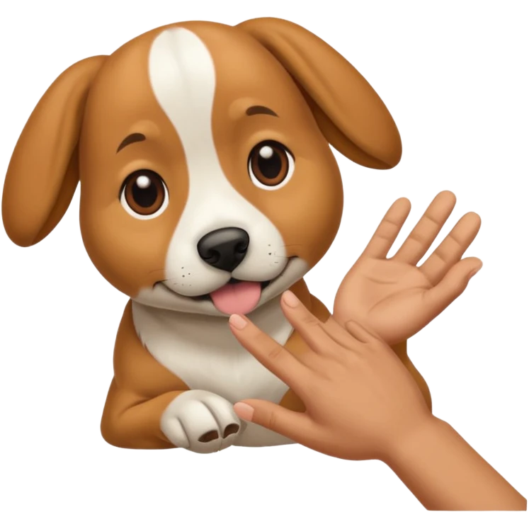 hand petting dog emoji