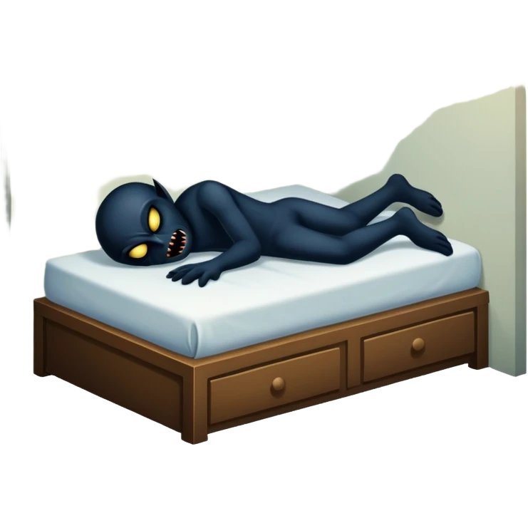 Sleep paralysis demon in the corner emoji