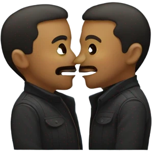 Two men kissing  emoji