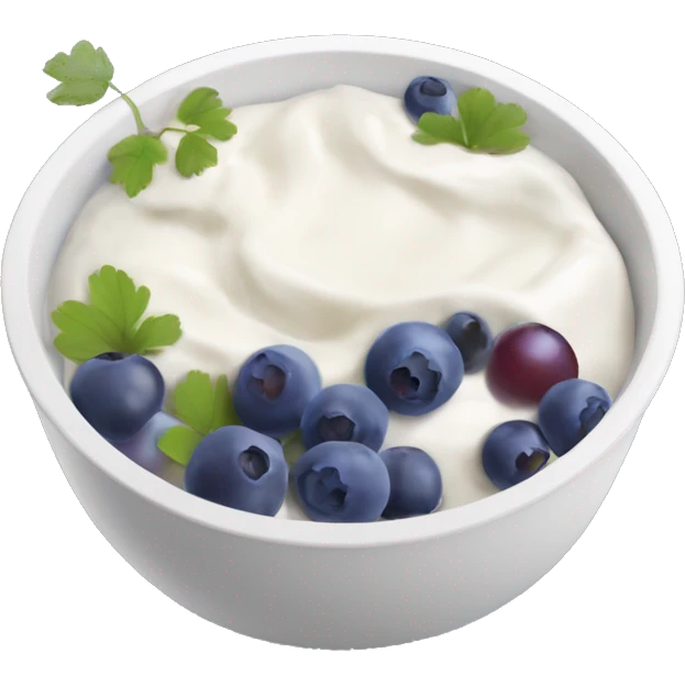 yoghurt bowl with grapes and blueberries emoji
