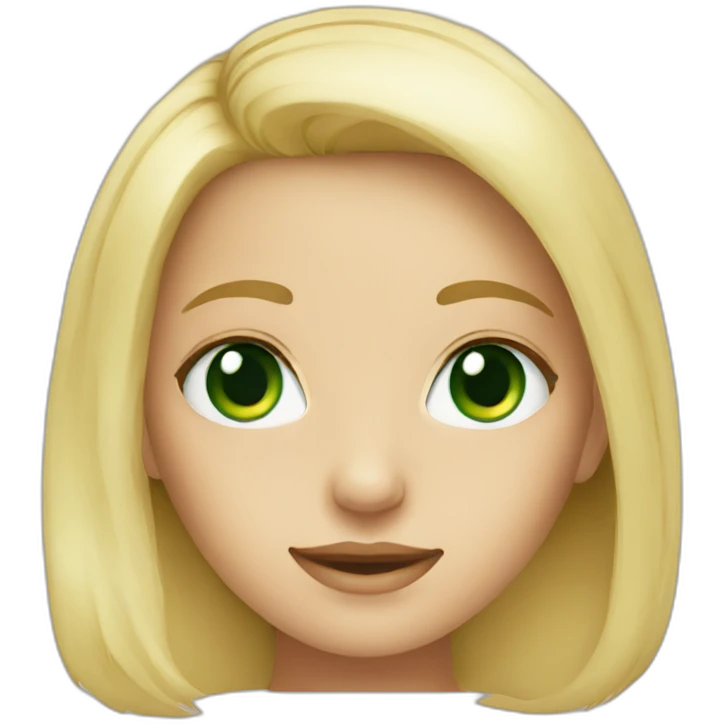 cute blonde girl with green eyes emoji