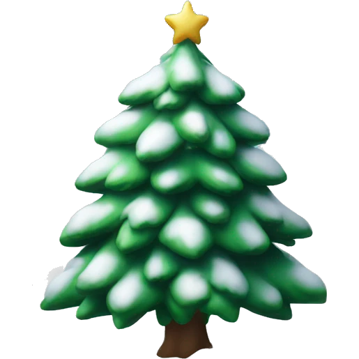Christmas tree in snow emoji