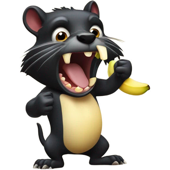 tasmania devil eating bananas  emoji