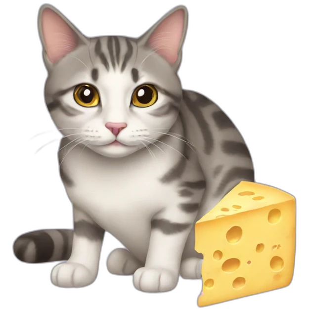 Cat with cheese emoji