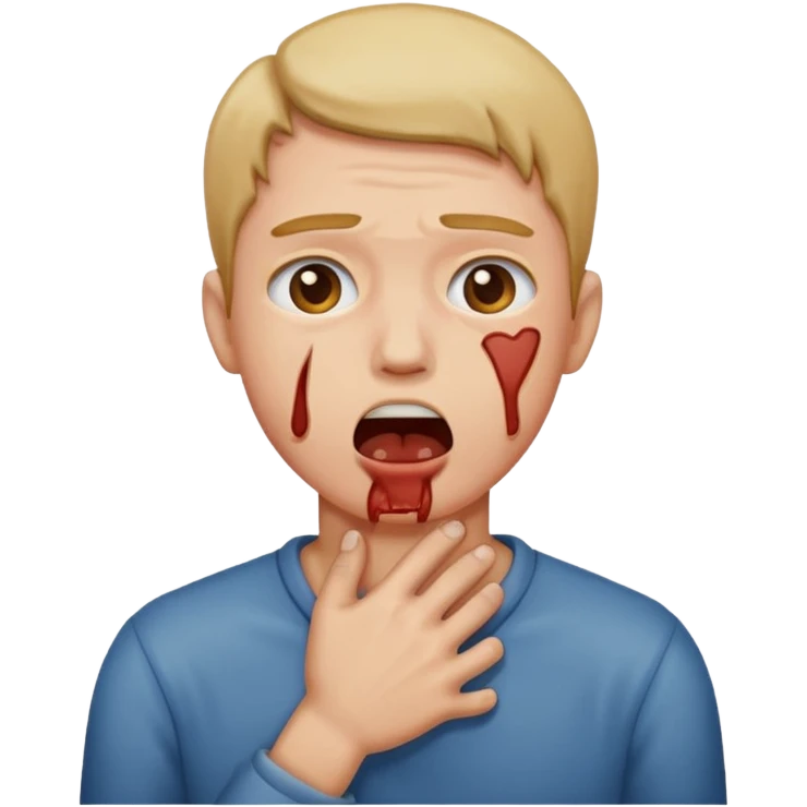 guy chocking himself emoji