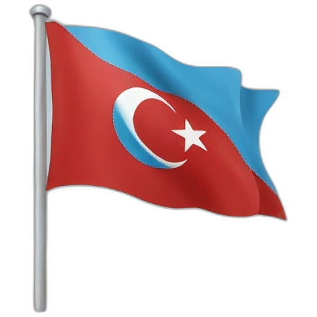 blue turkish flag emoji
