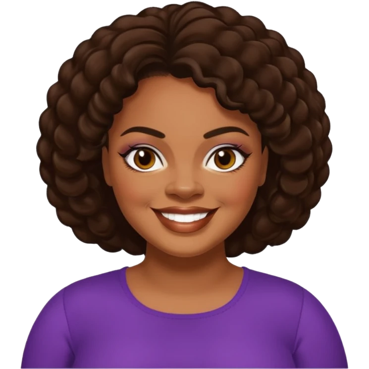 Jill Scott with dark brown hair emoji