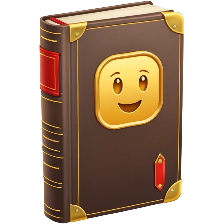 large thick book with bookmarks emoji