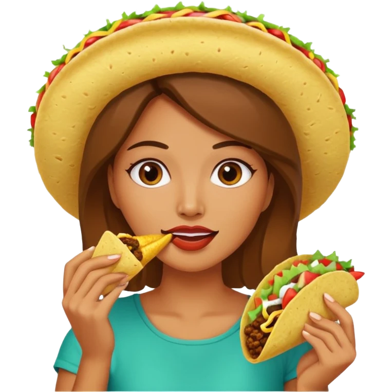 woman eating taco  emoji