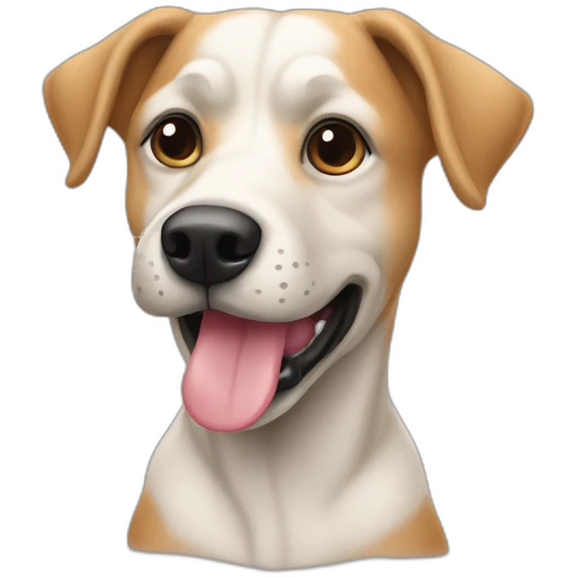 Chien qui mange des cahier emoji