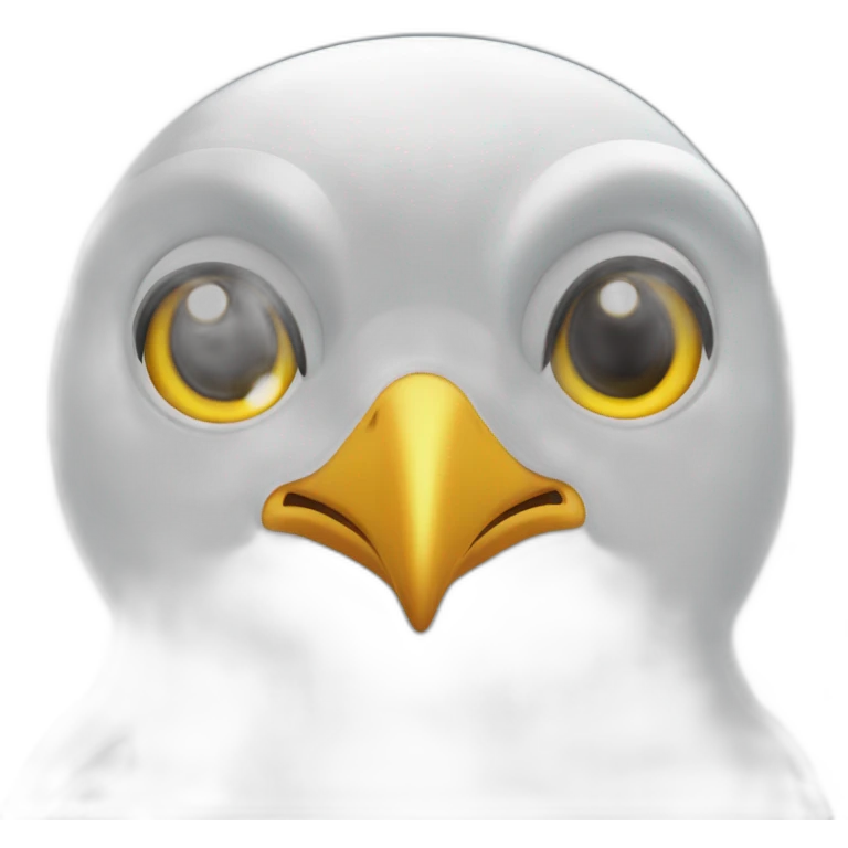 intelligent seagul frontview emoji